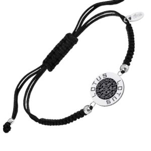 PULSERA LOTUS SILVER DE PLATA Y MACRAMÉ