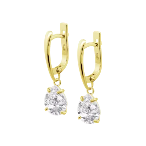 PENDIENTES DE PLATA BAÑADA EN ORO LOTUS SILVER