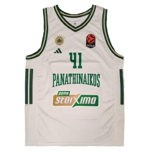 Camiseta Juancho Hernangomez Panathinaikos Euroliga blanca Oficial Adidas
