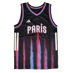 Camiseta Paris Basketball Adidas negra