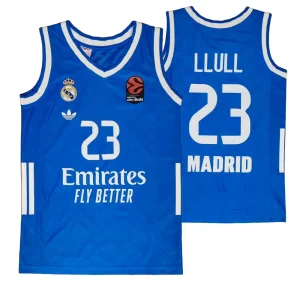 Camiseta Sergio Llull Real Madrid Azul Retro Junior Adidas 2025-26