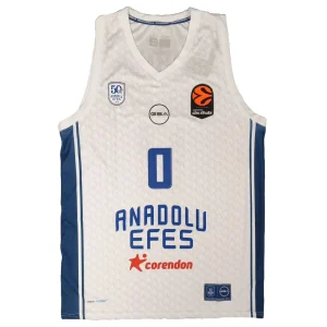 Camiseta Shane Larkin Anadolu Efes GSA 2026 Euroliga Equipacion Blanca