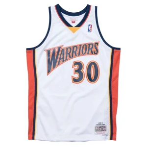 Camiseta Stephen Curry Warriors 2009 Mitchell and Ness Retro Swingman blanca