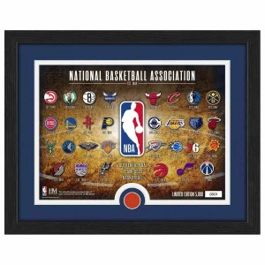 Cuadro Highland Mint NBA Logos & Team-Used basketball