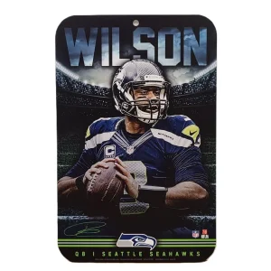 Placa Russell Wilson NFL Seattle Seahawks