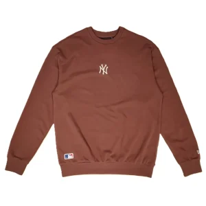 Sudadera Yankees MLB League Essential Midi Marrón Oversized New Era