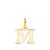 Colgante Oro 18 kilates Incial letra M