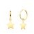 18K AROS ORO AMARILLO TUBO CON ESTRELLA