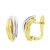 18K PENDIENTES ORO BICOLOR BANDAS