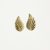 18K | Pendientes de oro amarillo lapidados en forma de hoja