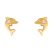 Pendientes de Oro Amarillo Delfines con Circonita