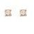 Pendientes de oro Blanco y circonita en 4 garras