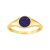 18K Anillo de Sello con Lapislázuli