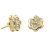 PENDIENTES DE ORO MARGARITA DE 6 PÉTALOS CON CIRCONITAS. 7,5mm