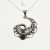 Colgante Caracola de Plata, azabache y Coral
