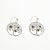Pendientes Árbol de la Vida en Plata y Esmalte Rojo. Diámetro 20mm
