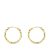 18K AROS ORO AMARILLO HUECOS GALLONEADOS. 16X1.50 MM