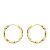 18K AROS ORO AMARILLO HUECOS GALLONEADOS. 12X1.5 MM