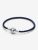 Pulsera de Cuero Trenzado Azul