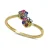 Anillo oro y circonitas de colores | Talla 18