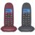 MOTOROLA C1002 LB+ Telefono fijo inalambrico DECT Duo Gris+Granate