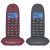 MOTOROLA C1002 LB+ Telefono fijo inalambrico DECT Duo Gris+Granate