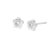 PENDIENTES DE ORO BLANCO FLOR DE 5 PETALOS