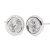 PENDIENTES DE ORO BLANCO DONUTS DE CIRCONITA
