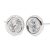 PENDIENTES DE ORO BLANCO DONUTS DE CIRCONITA