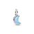 Charm Colgante Doble Luna Creciente Plata de primera ley