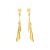 18K Par pendientes oro largos