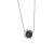 Collar de plata Lotus Silver con piedras negras