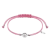 PULSERA DE PLATA Y  NYLON MACRAMÉ