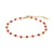 Pulsera de Plata Bañada en oro con piedras naranjas