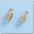 Pendientes bicolor en Oro de 18K