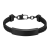 Pulsera de acero negro y piel Lotus Style