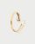 Anillo de perla y plata bañada en oro