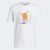 Camiseta Adidas «Lil Stripe Basketball Graphic» en blanco.