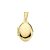 Colgante Guardapelos Dije Portafotos Oval Liso de Oro 18K