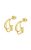 Lotus Silver Pendientes Aros de Plata Chapada Triples