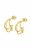 Lotus Silver Pendientes Aros de Plata Chapada Triples