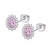 Pendientes de Plata con piedra rosa