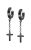 Pendientes Hombre Aros de Acero con Cruz Lotus Style