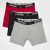 Pack 3 Calzoncillos Boxer Jordan Flight Cotton Core negro rojo gris
