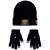 Set Gorro Jordan con guantes Junior negro y dorado